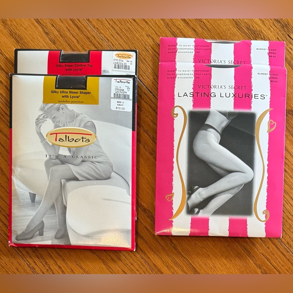 NWT VS (2) and Talbots (2) Silky Sheer Pantyhose